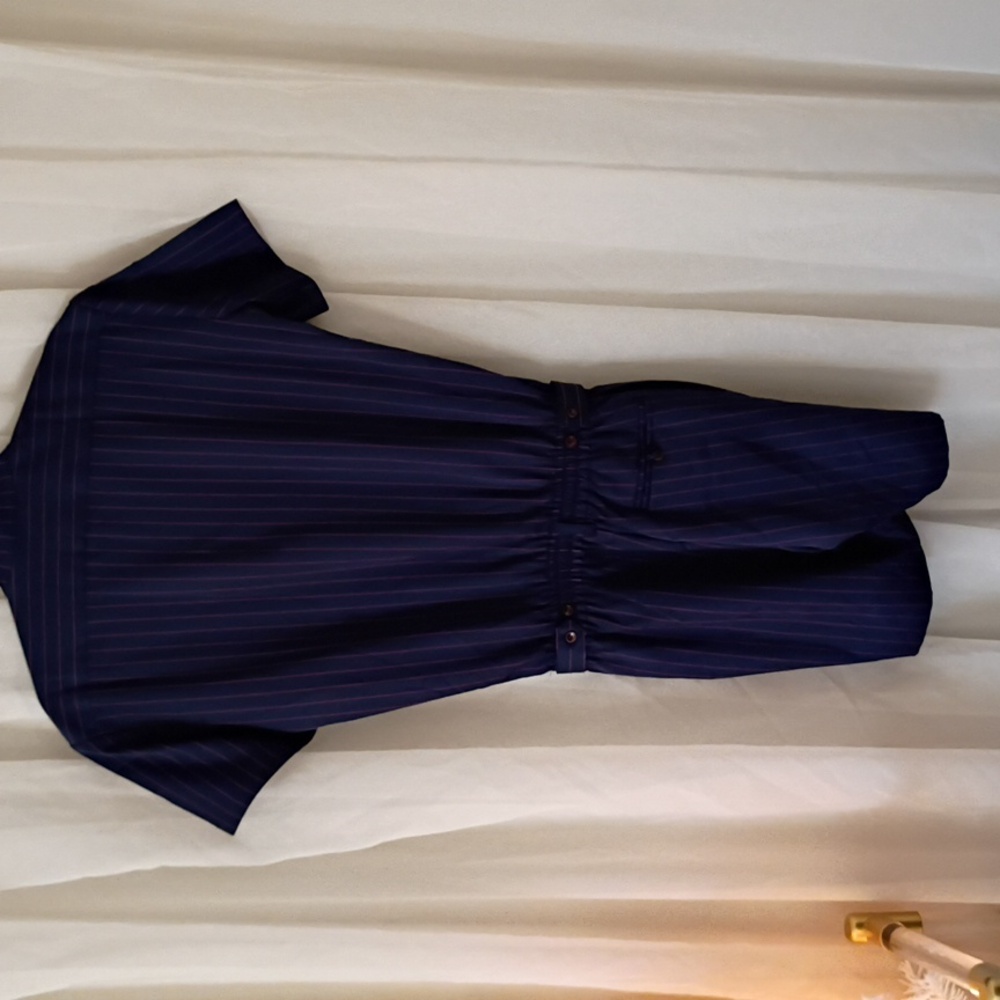 Navy Striped Jumpsuit - Picture 4 of 5